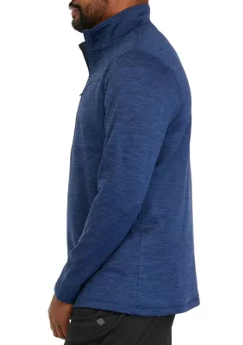 Big & Tall 1/4 Zip Grid Fleece Sweatshirt