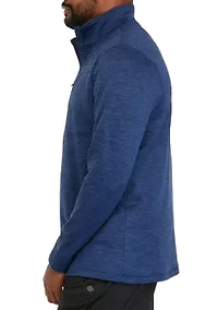 Big & Tall 1/4 Zip Grid Fleece Sweatshirt