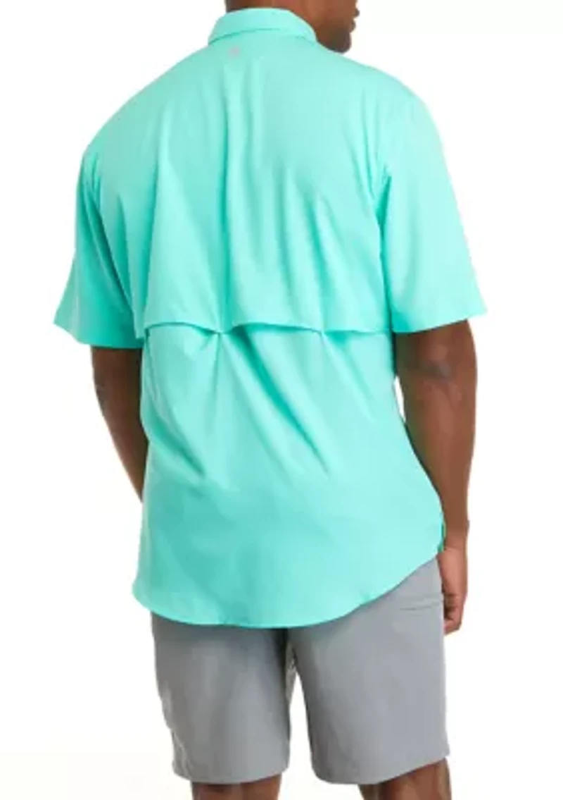 Big & Tall Short Sleeve Solid Fishing Shirt