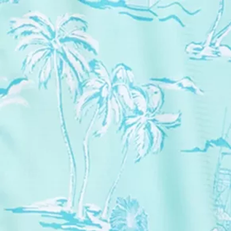 Big & Tall Short Sleeve Printed Fishing Shirt