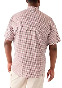 Big & Tall Short Sleeve Yarn Dyed Fishing Shirt