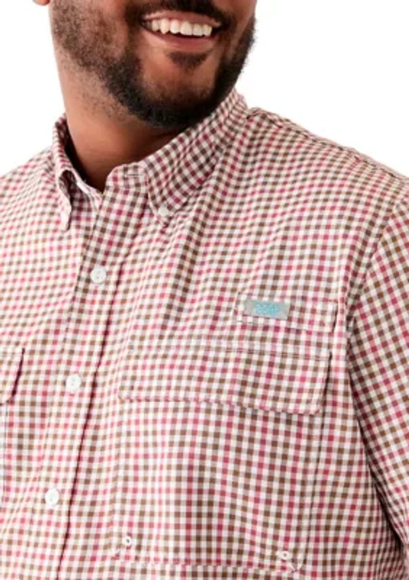 Big & Tall Short Sleeve Yarn Dyed Fishing Shirt