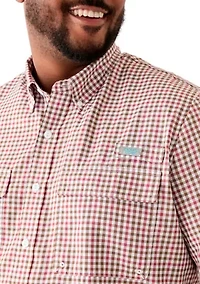 Big & Tall Short Sleeve Yarn Dyed Fishing Shirt