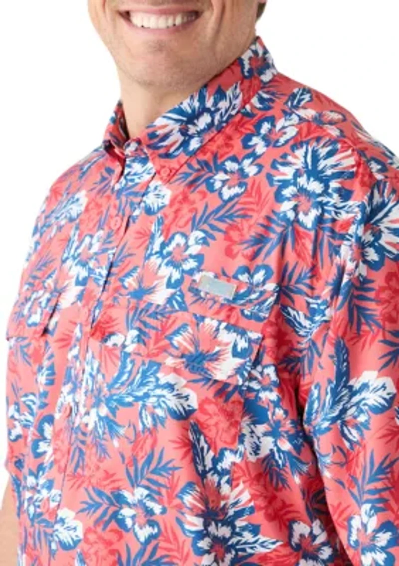 Big & Tall Short Sleeve Printed Fishing Shirt