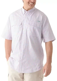 Big & Tall Short Sleeve Yarn Dyed Fishing Shirt
