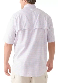 Big & Tall Short Sleeve Yarn Dyed Fishing Shirt