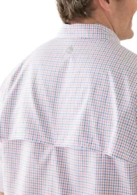 Big & Tall Short Sleeve Yarn Dyed Fishing Shirt