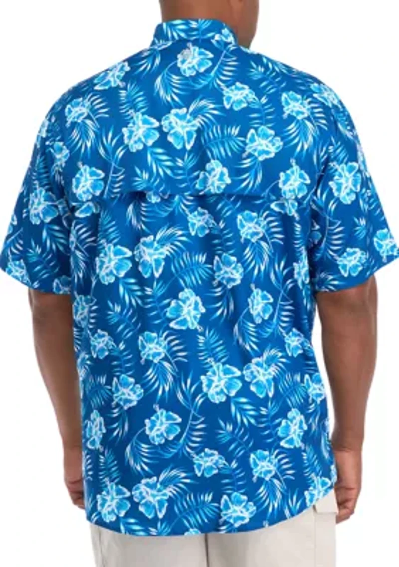Big & Tall Short Sleeve Printed Fishing Shirt