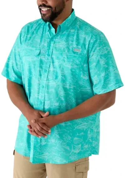 Big & Tall Short Sleeve Printed Fishing Shirt