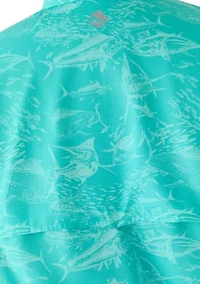 Big & Tall Short Sleeve Printed Fishing Shirt