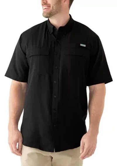 Big & Tall Short Sleeve Solid Fishing Shirt