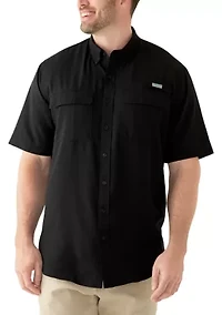 Big & Tall Short Sleeve Solid Fishing Shirt