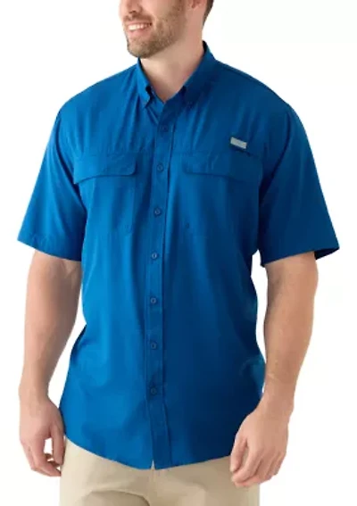 Big & Tall Short Sleeve Solid Fishing Shirt