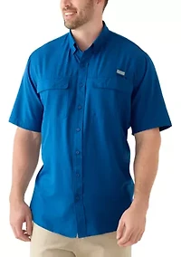 Big & Tall Short Sleeve Solid Fishing Shirt