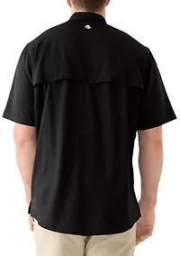 Big & Tall Short Sleeve Solid Fishing Shirt