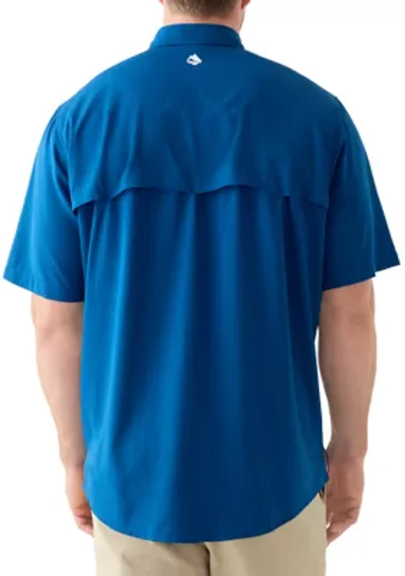 Big & Tall Short Sleeve Solid Fishing Shirt