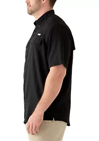 Big & Tall Short Sleeve Solid Fishing Shirt