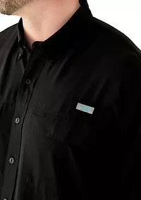 Big & Tall Short Sleeve Solid Fishing Shirt