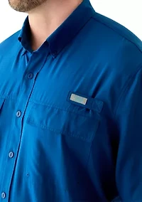 Big & Tall Short Sleeve Solid Fishing Shirt