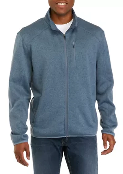 Sweater Fleece Zip Up Jacket