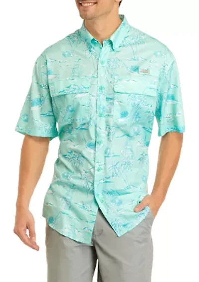 Short Sleeve Printed Fishing Shirt