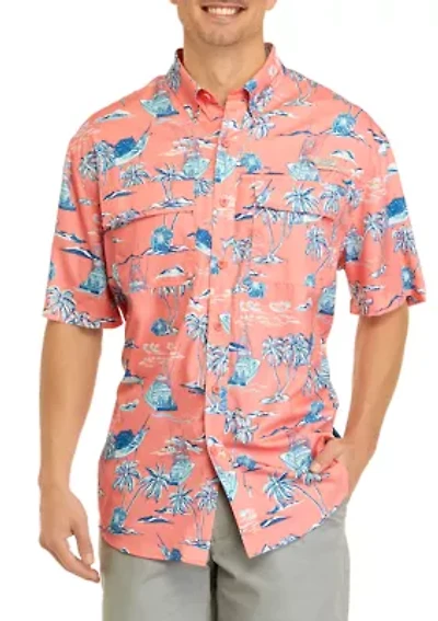 Short Sleeve Printed Fishing Shirt
