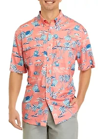 Short Sleeve Printed Fishing Shirt