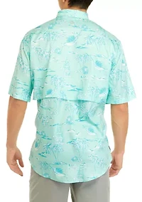 Short Sleeve Printed Fishing Shirt