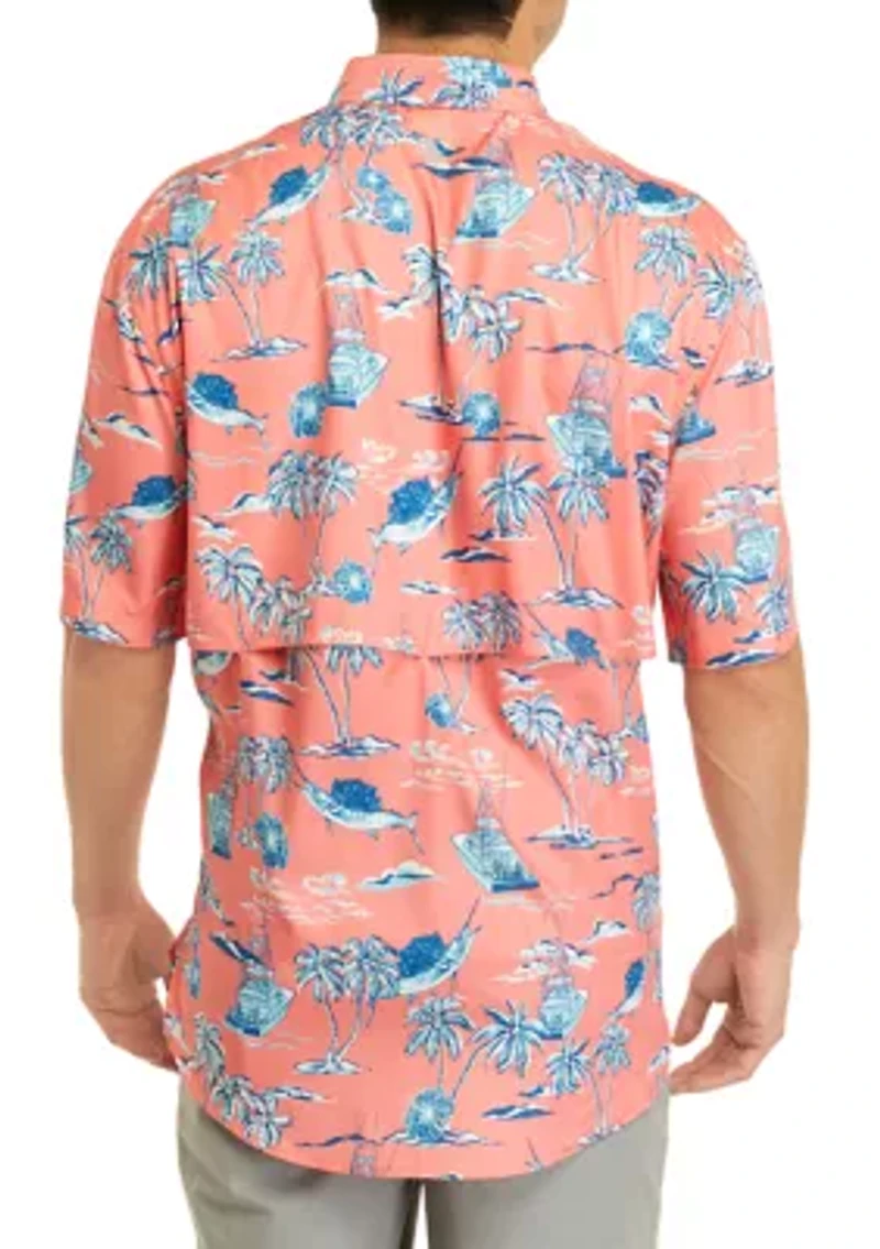 Short Sleeve Printed Fishing Shirt