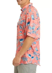 Short Sleeve Printed Fishing Shirt