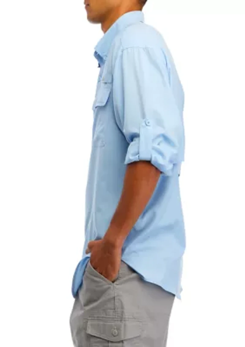 Long Sleeve Solid Fishing Shirt