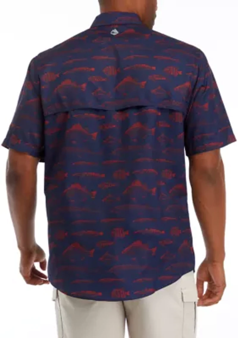 Short Sleeve Printed Fishing Shirt