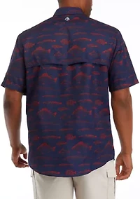 Short Sleeve Printed Fishing Shirt