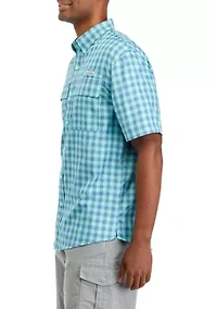 Short Sleeve Yarn Dyed Fishing Shirt