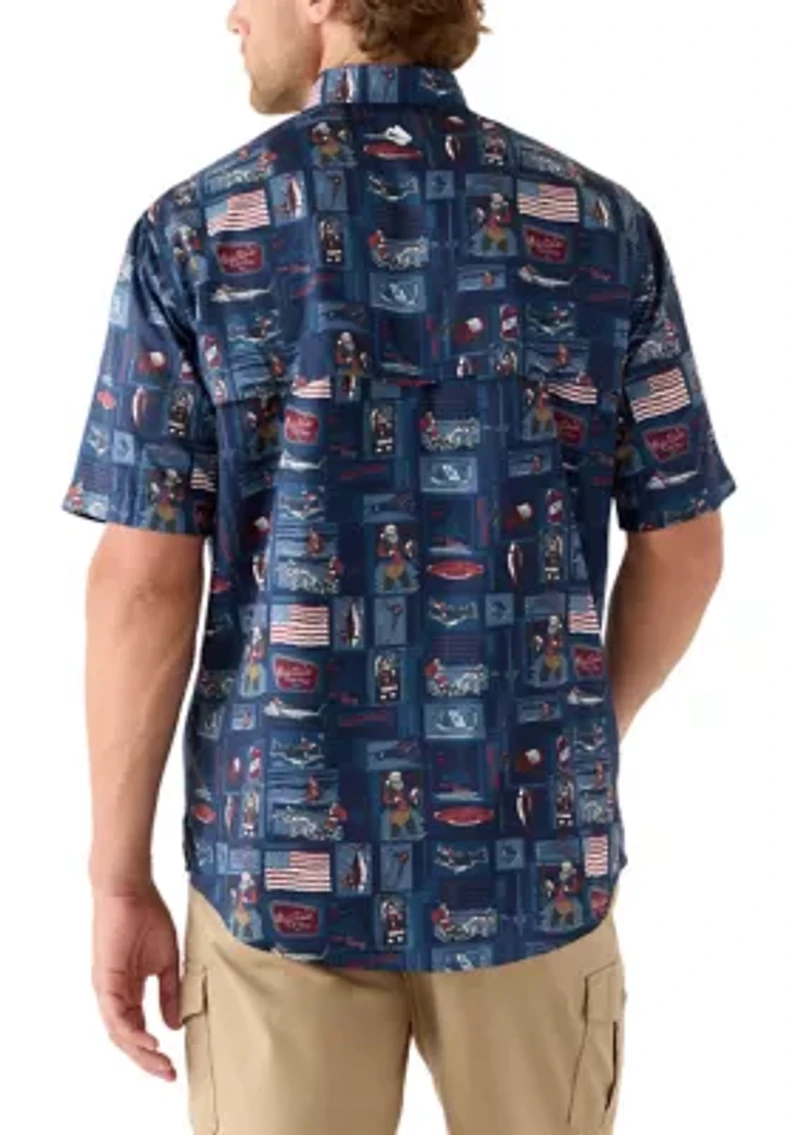 Short Sleeve Printed Fishing Shirt