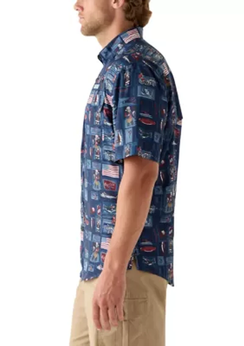 Short Sleeve Printed Fishing Shirt