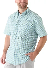 Short Sleeve Yarn Dyed Fishing Shirt