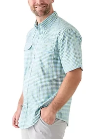 Short Sleeve Yarn Dyed Fishing Shirt