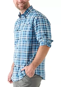 Long Sleeve Yarn Dyed Fishing Shirt