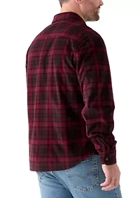 Polar Plaid Printed Shirt Jacket