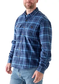 Polar Plaid Printed Shirt Jacket