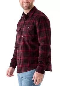 Polar Plaid Printed Shirt Jacket