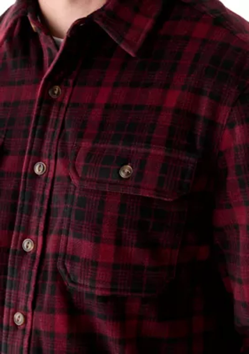 Polar Plaid Printed Shirt Jacket