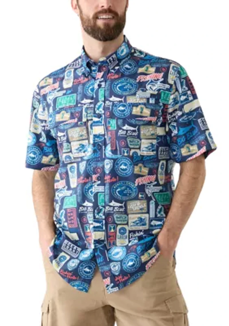 Short Sleeve Printed Fishing Shirt