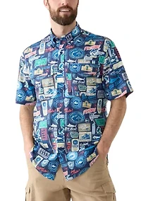 Short Sleeve Printed Fishing Shirt
