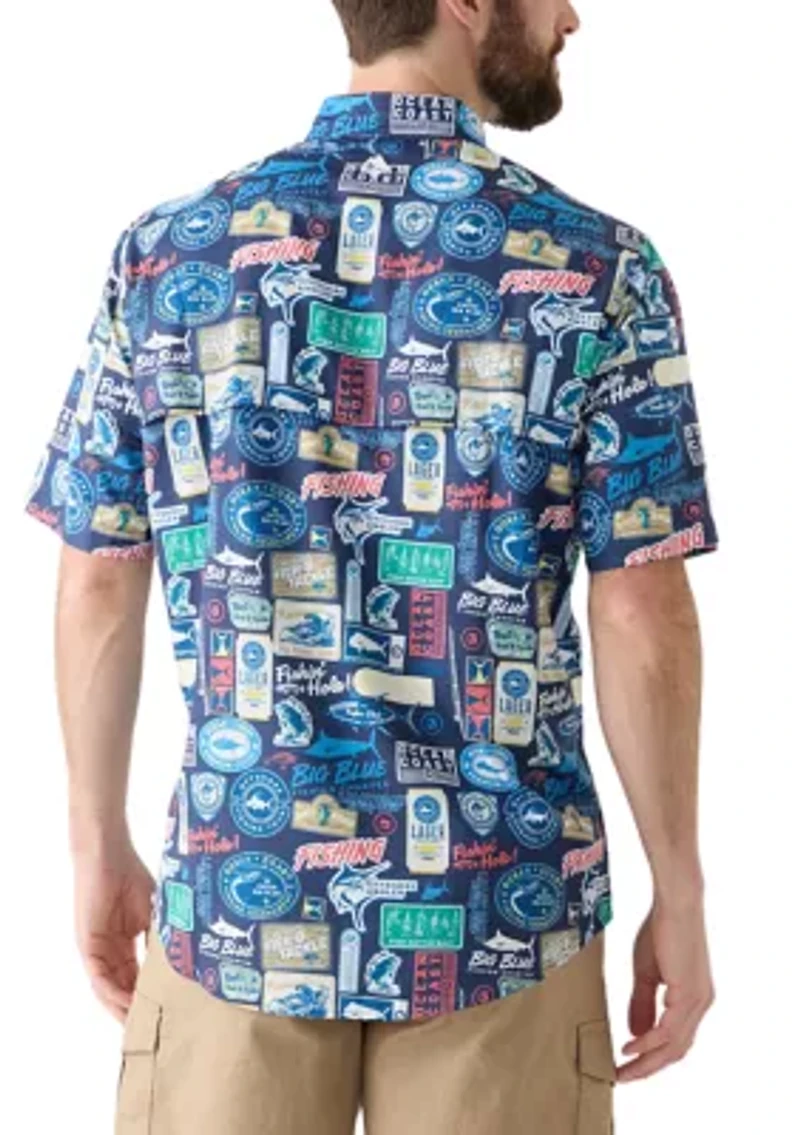 Short Sleeve Printed Fishing Shirt