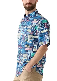 Short Sleeve Printed Fishing Shirt
