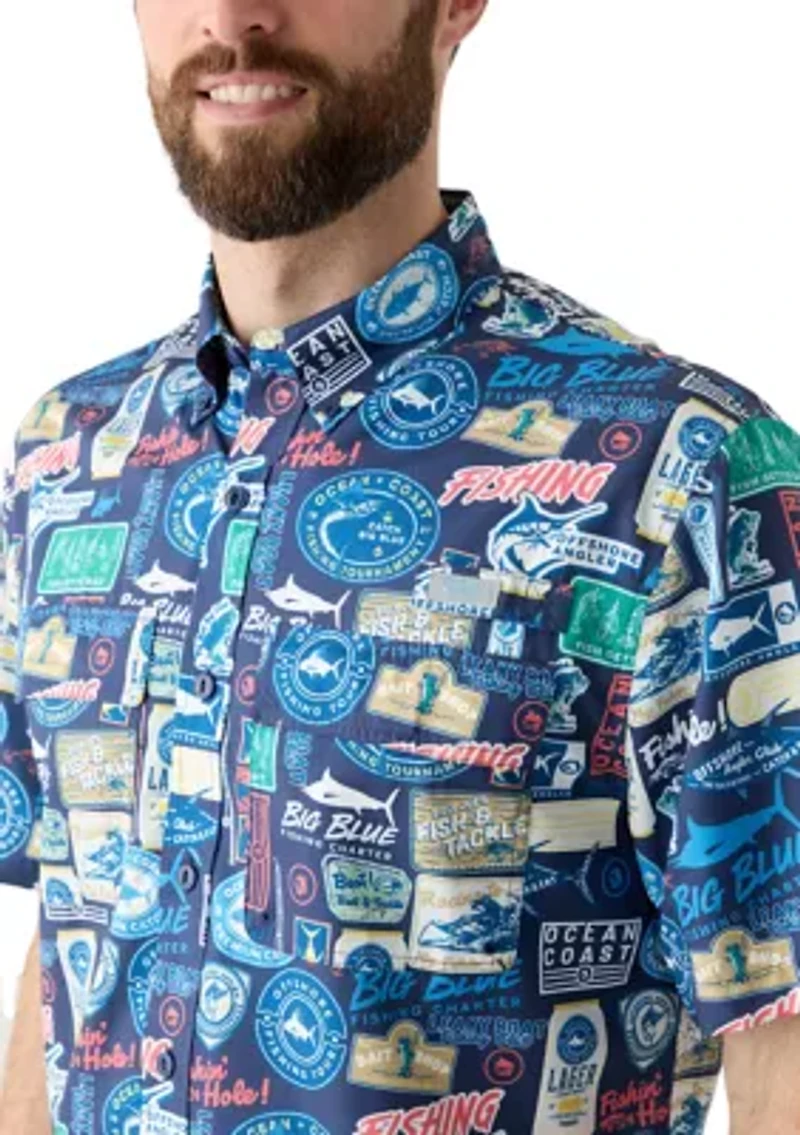 Short Sleeve Printed Fishing Shirt