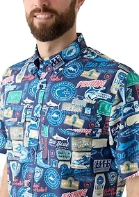 Short Sleeve Printed Fishing Shirt