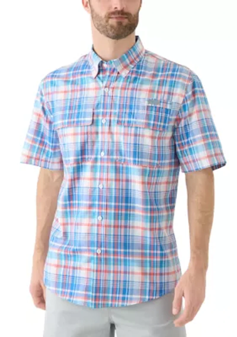 Short Sleeve Yarn Dyed Fishing Shirt